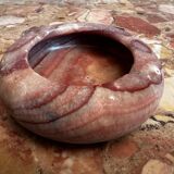 Antique reddish marble ashtray D 12 cm