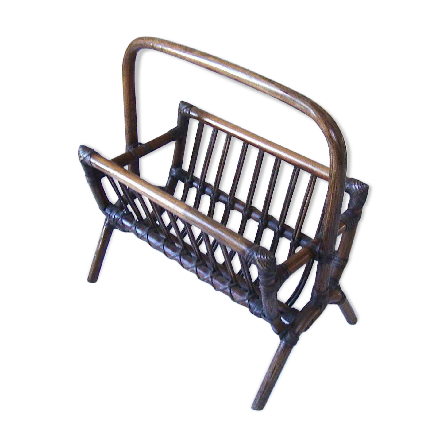 Reviews holder in rattan 70s