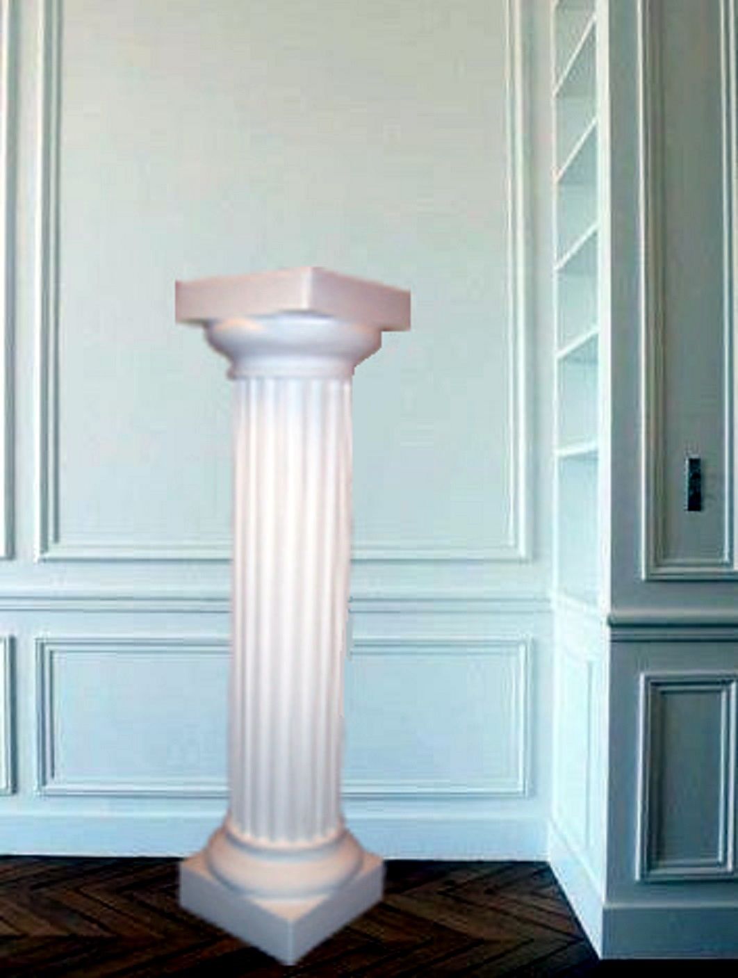 Doric column pillar stele deco plaster of cast reinforced with filasse