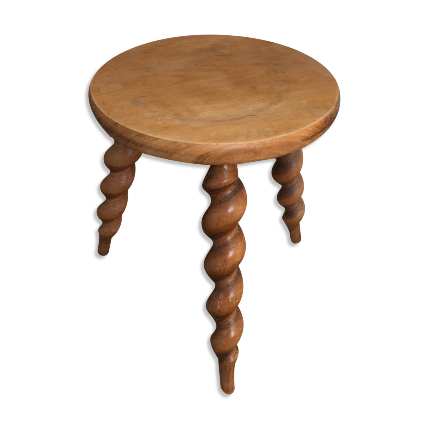 Wood tripod stool