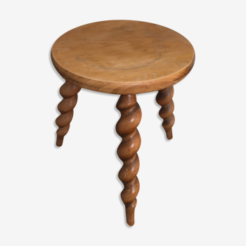 Tabouret tripode bois