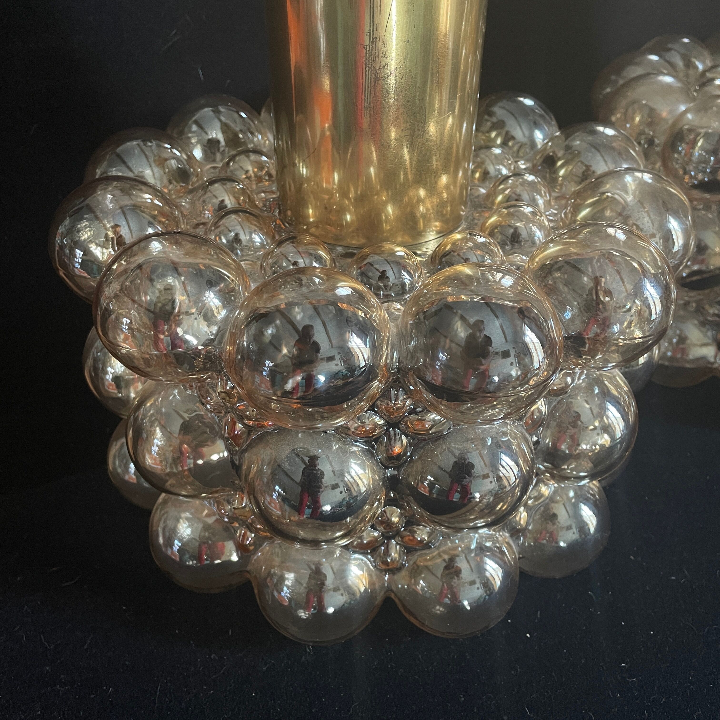 suspension bubble Helena Tynell Limburg glass lamp 1970 design