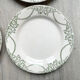 Flat plates terre de fer green creil & montereau labrador model "napoleon" 1890s