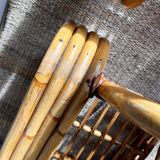 Bamboo rattan fauteuil Lounge chairs Paul Frankl style