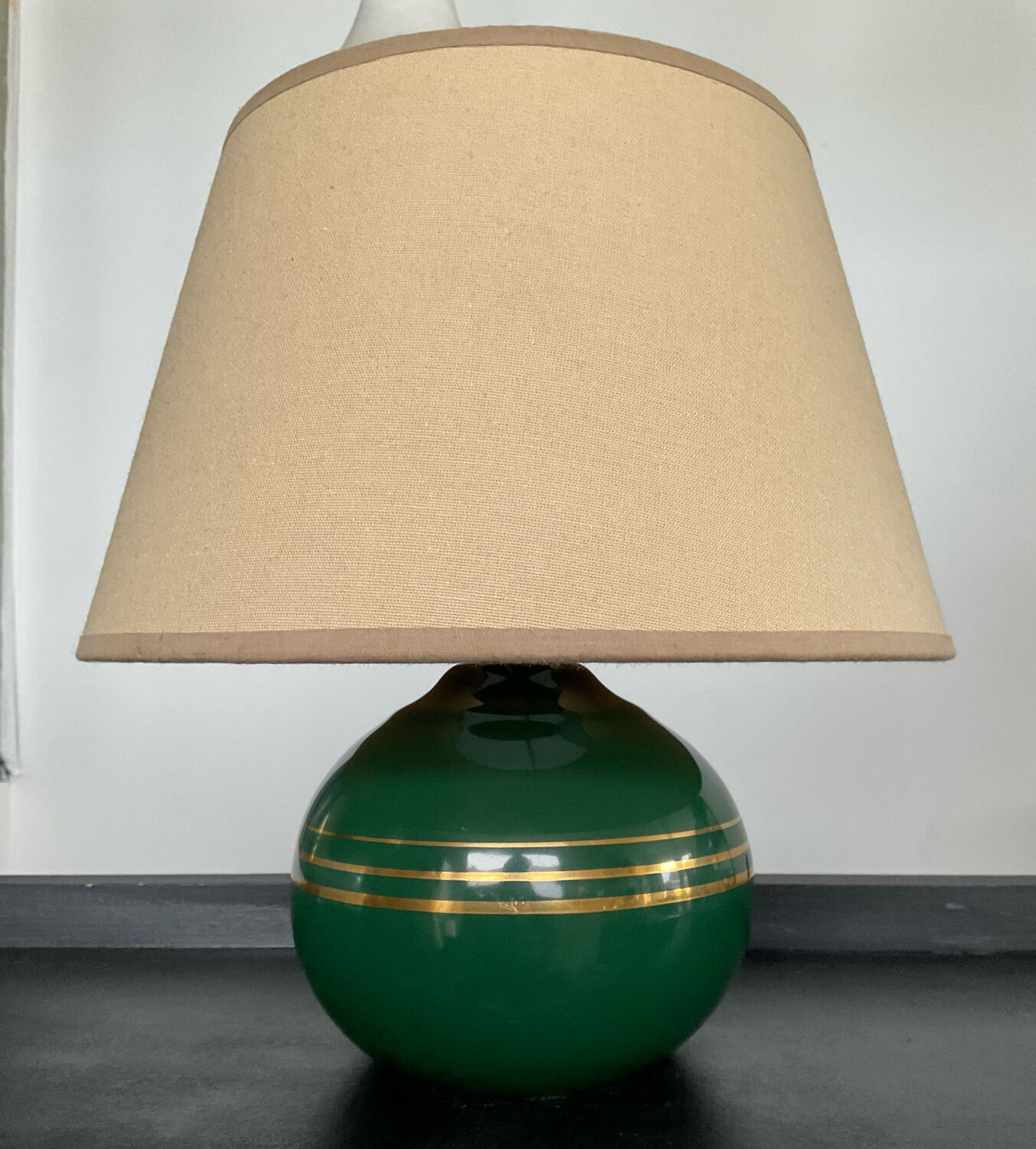 Vintage glazed ceramic lamp