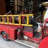 Retro metal fire truck