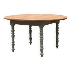 Table de ferme ronde - volets