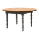 Table de ferme ronde à volets en bois massif – Ø 130 cm