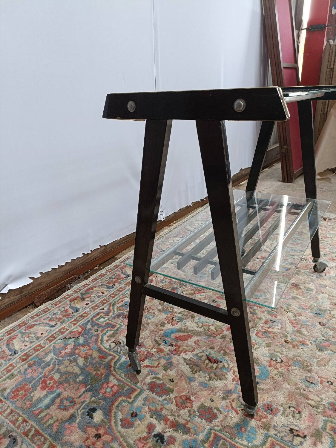 1970s wheeled dessert trolley