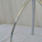 Chrome and blue seventies candlestick