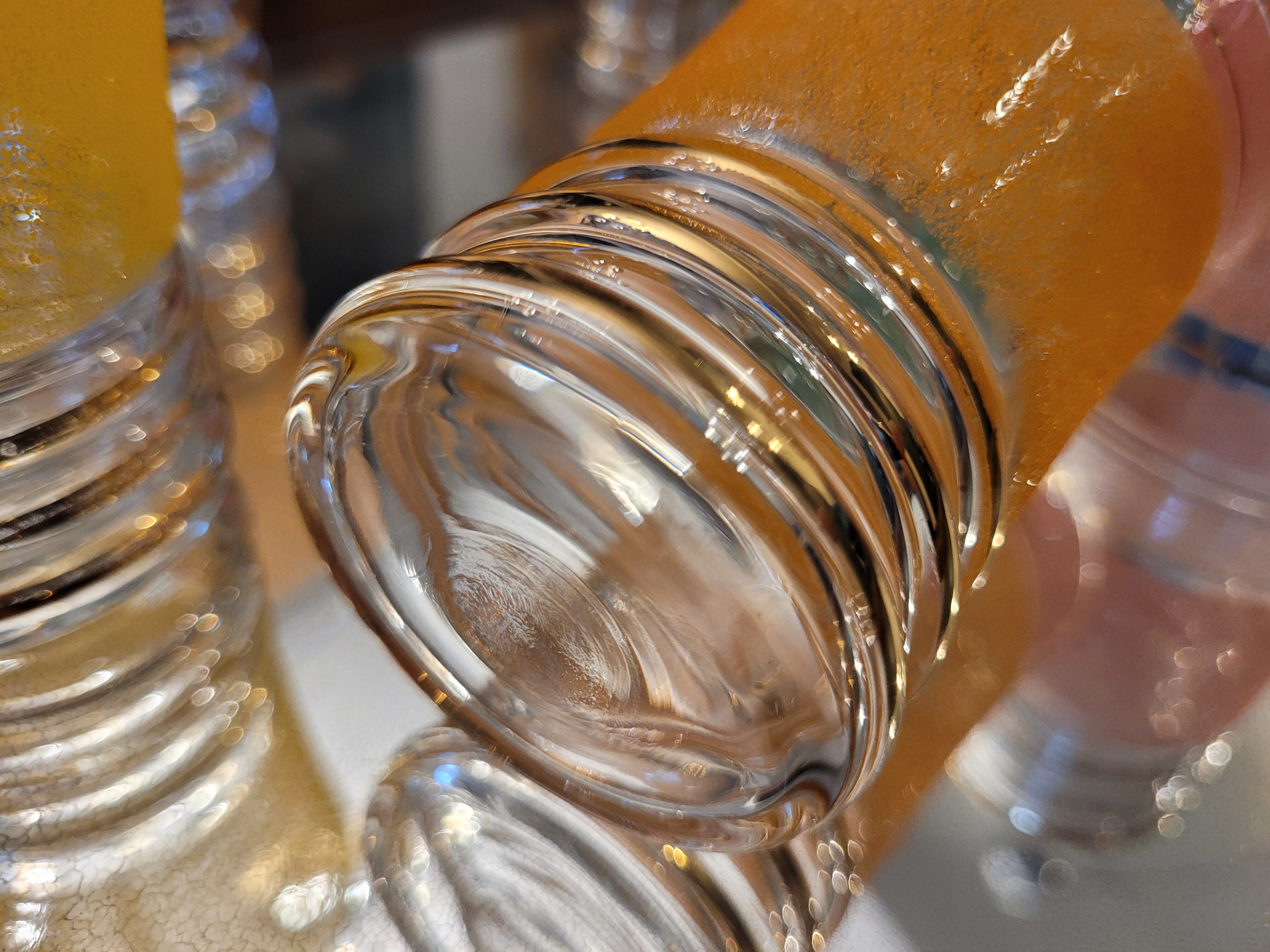 Colored granite glasses 60's