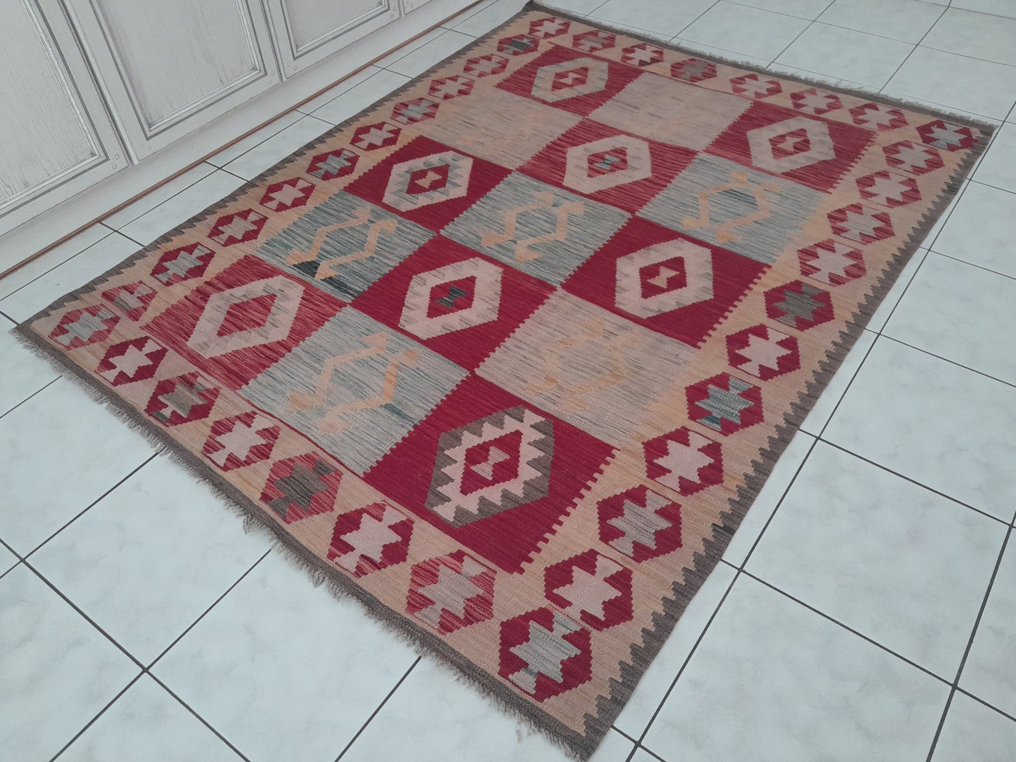 Handmade Afghan Kilim 200x152cm