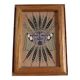 Peinture au sable Navajo vintage dans cadre bois