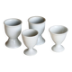 4 mismatched vintage white porcelain egg cups