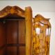 Large antique Italian armoire / wardrobe – burl walnut, bombé shape