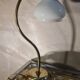 Brass lamp, with white opaline tulip 40x20