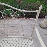 Wrought iron garden bench