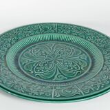 Large Scandinavian Modern Green Plate, Arol Ceramic, Halden Norway, 1950s