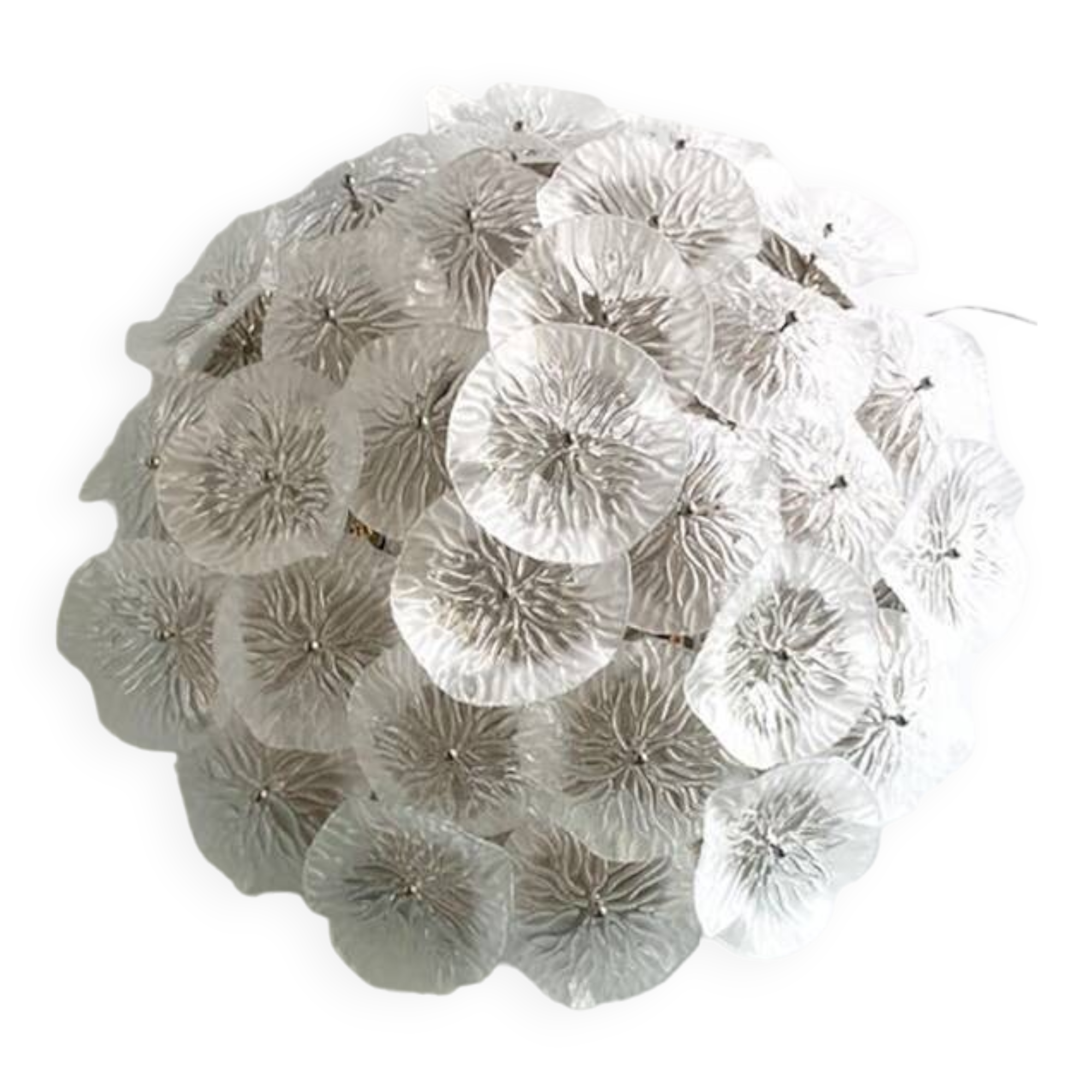 Plafonnier contemporain en verre de Murano Floreal par Simoeng