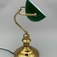 Banker's lamp in brass lampshade in green glass desk