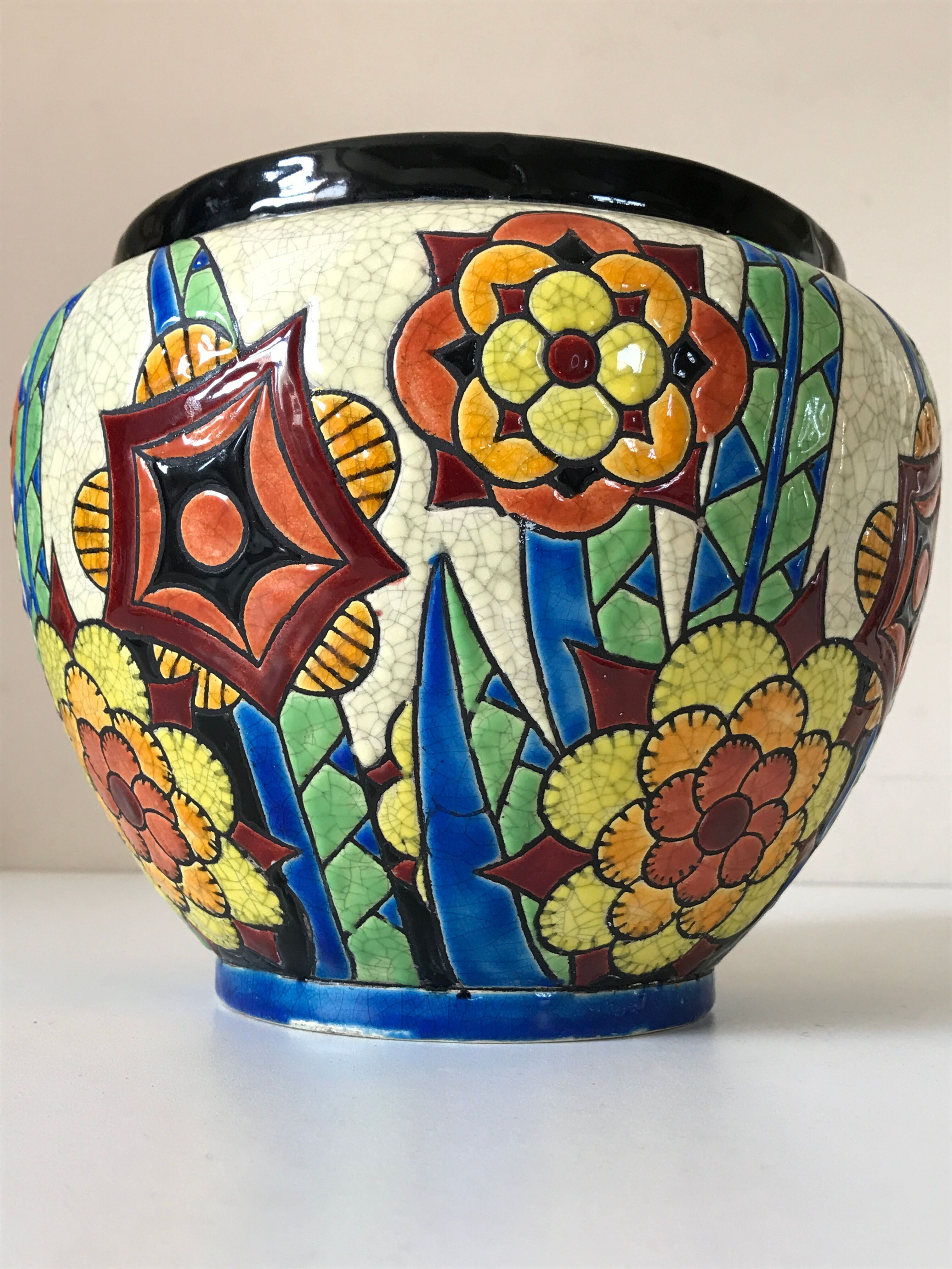 Pot cover Keramis d1316 art deco