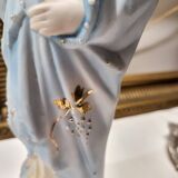 Antique Religious Biscuit Statuette Virgin Mary Sacred Heart