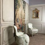 Tapisserie, scène champêtre, laine et soie, XVIIIème siècle