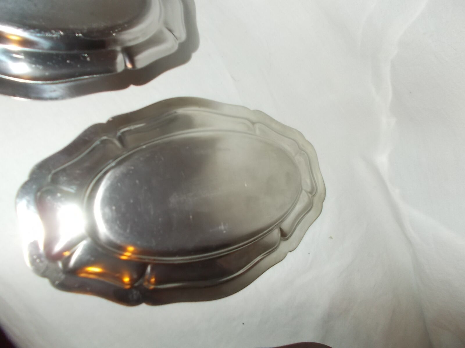 Lot of 5 oval raviers in stainless steel