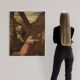 Antique Italian painting of the Way of the Cross, Ascent to Calvary