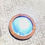 Small round rattan mirror 1970
