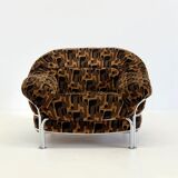 Vintage Italian lounge chairs with tubular frame