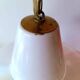 UFO silkscreened glass pendant light, 1970