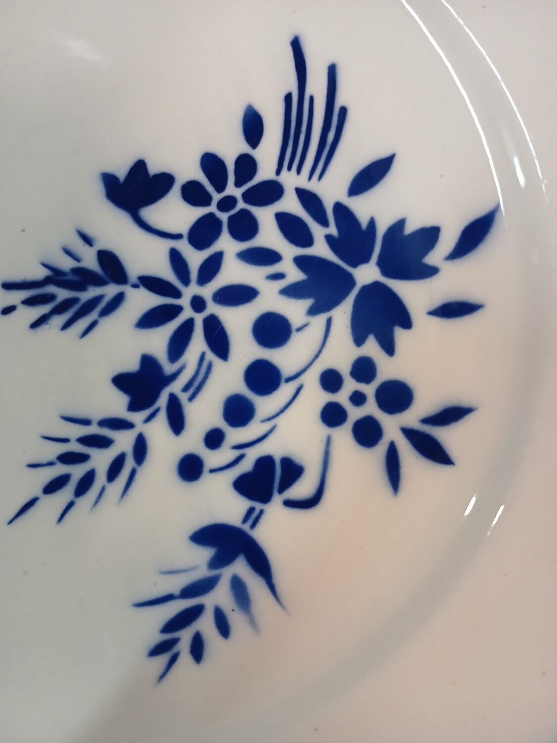 6 antique Badonviller dinner plates