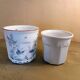 Two porcelain jam jars