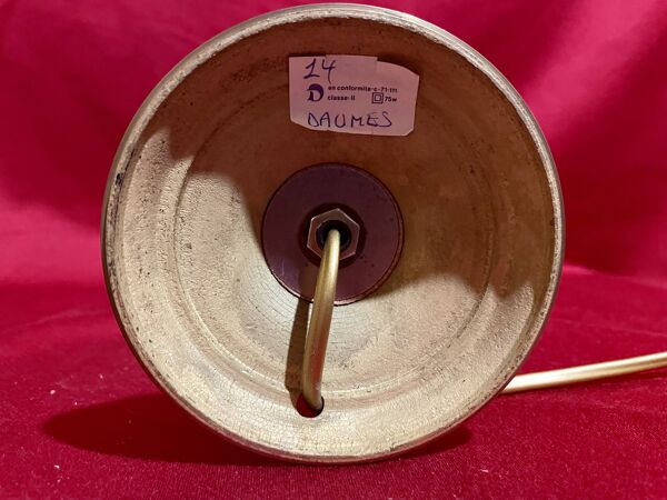 Paire de pieds de lampes en verre et laiton, ''Maison Le Dauphin'' modèle ''Daumes'', années 80