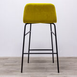 Tabouret haut TrabA' Bardot Met en tissu Jaune