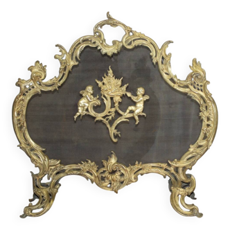 Ecran de Cheminée Louis XV en bronze fin XIX