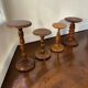 Vintage round wooden side table / guéridon / support