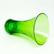 Postmodern vase, green glass, Huta Hortensja, Poland, 1970s