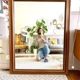 Vintage beveled wooden mirror 120x92