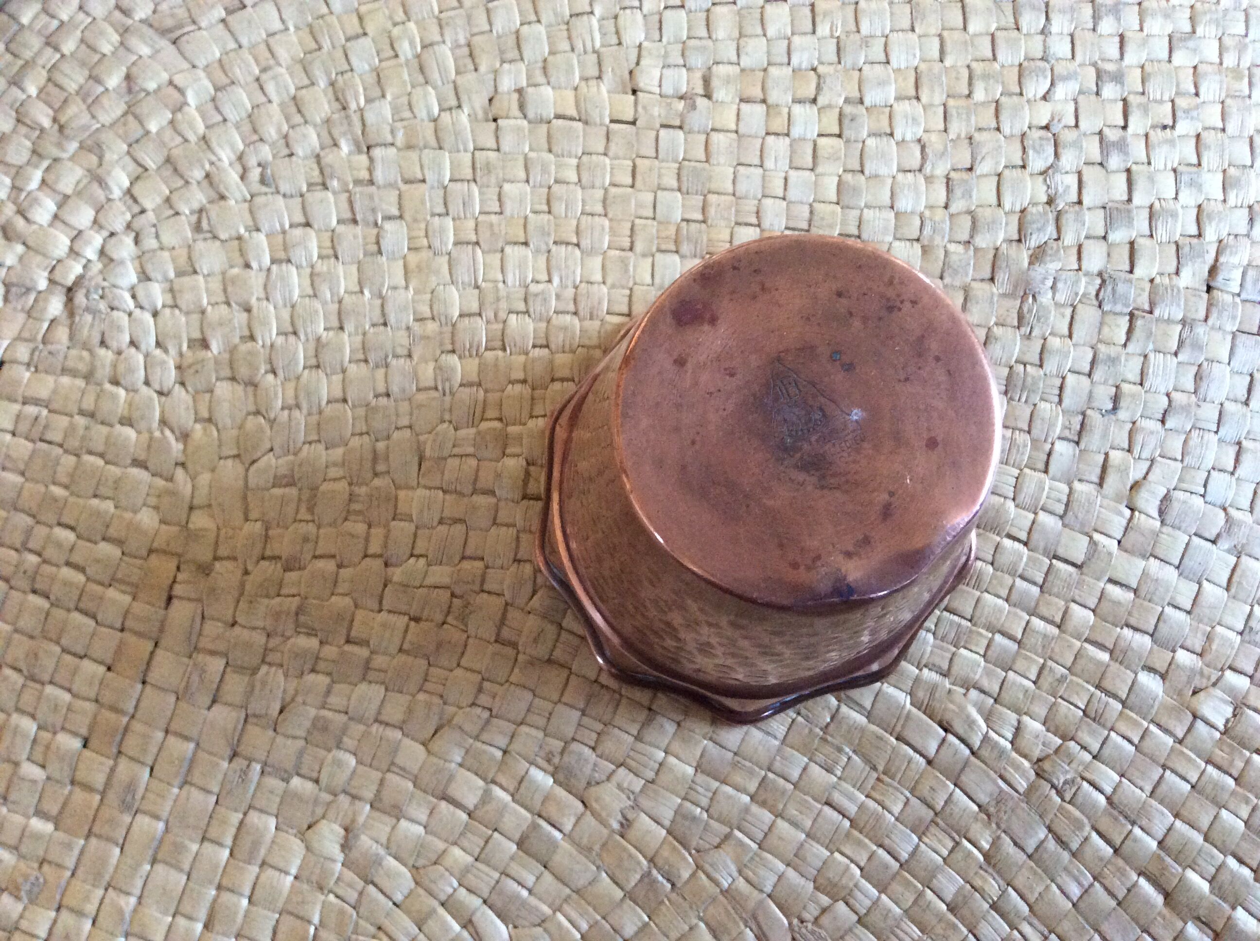 Set de 2 cache pots en cuivre