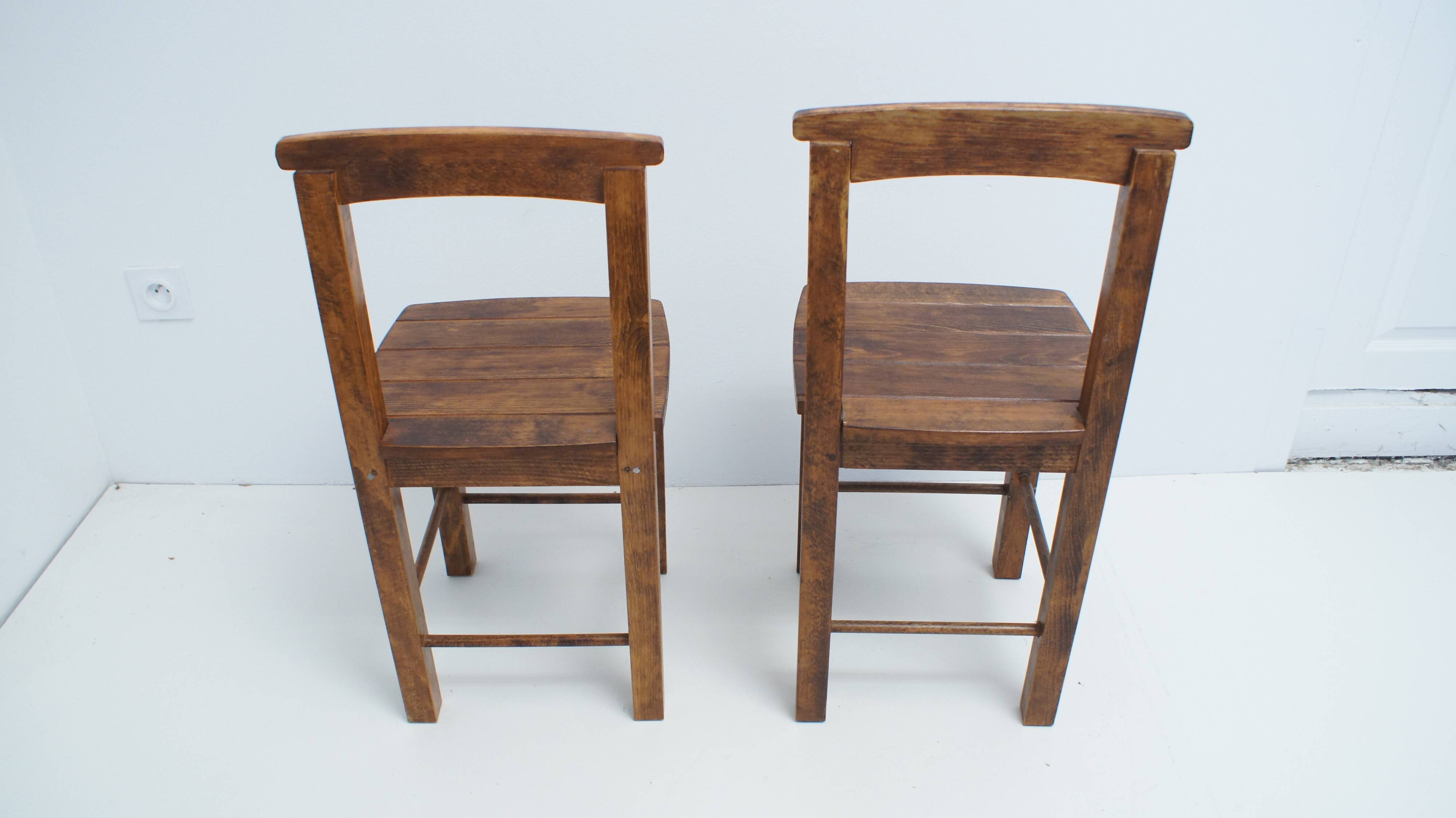 Pair of old vintage brutalist chairs