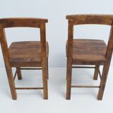 Pair of old vintage brutalist chairs
