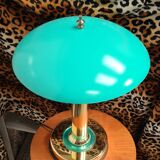 turquoise chrome gold lamp 1980, very beautiful 43x32 good general condition and normal wear