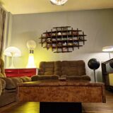 Italian design coffee table in burl wood by Roche Bobois, 1970s.