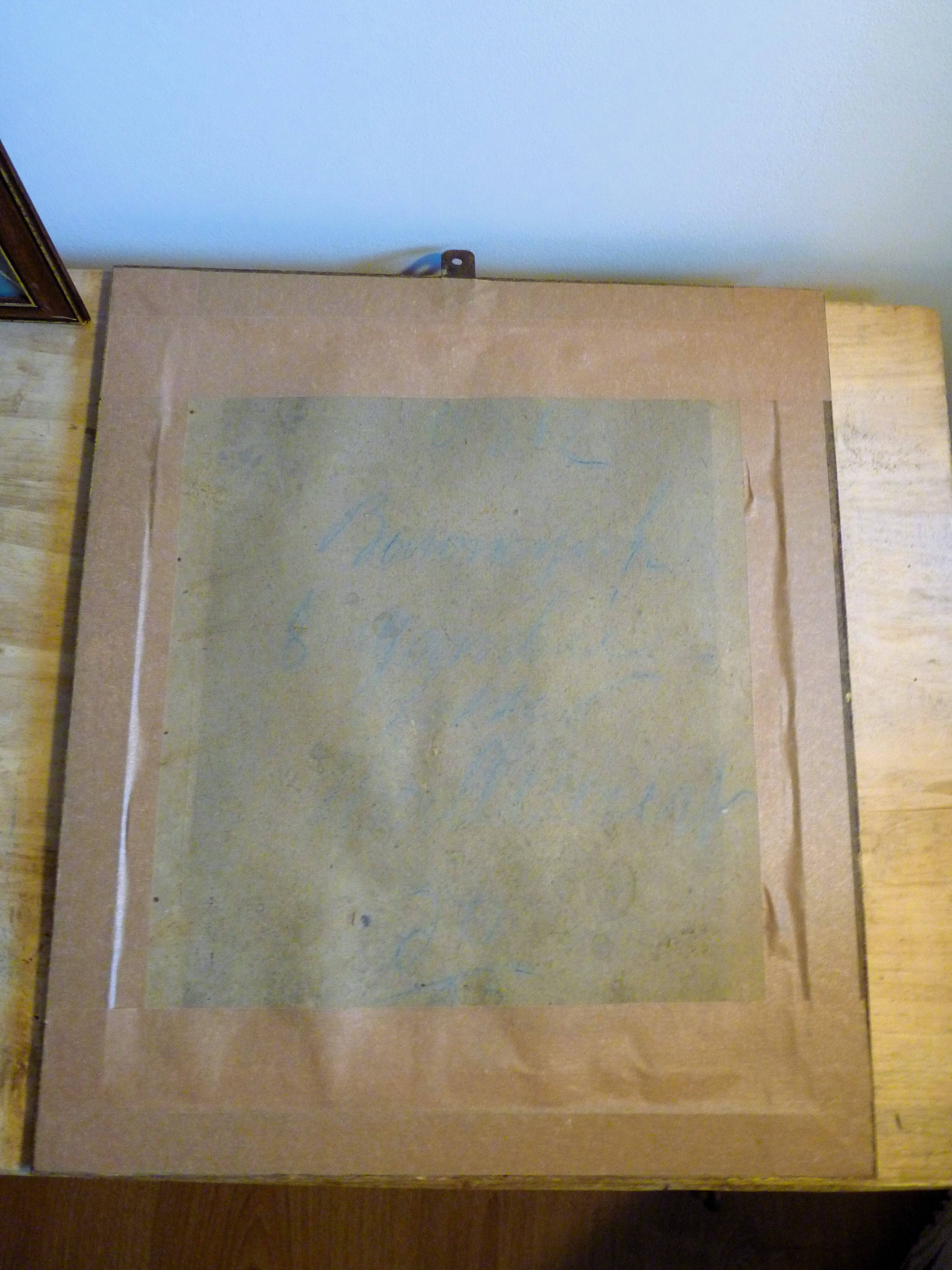 Painting Golden frame Virgin Mary immaculate heart