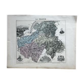 Old map of Haute Savoie