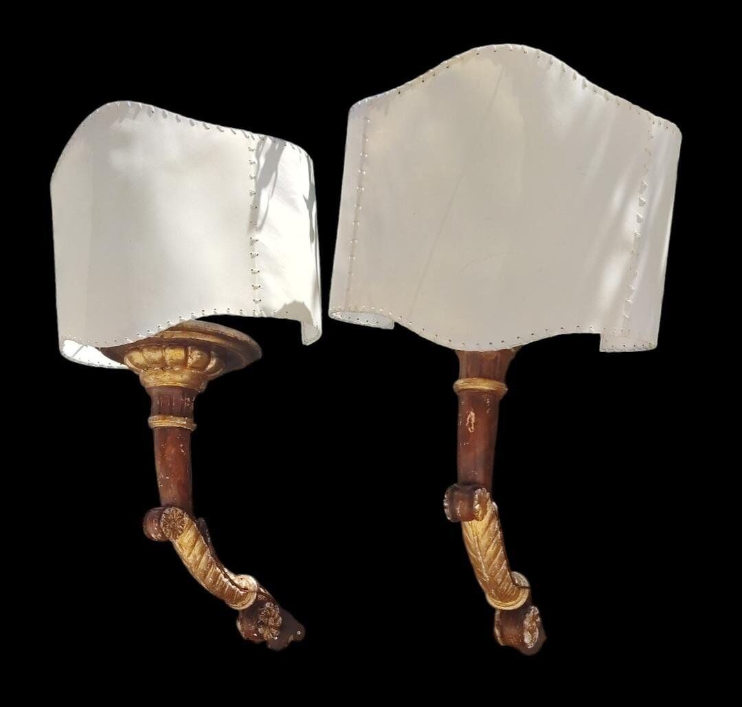 Pair of Italian Empire style wall sconces from the 19th century.