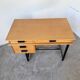 Modernist 50s oak metal desk
