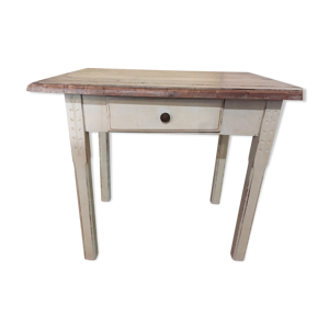 Table d’appoint rectangulaire - blanche bois